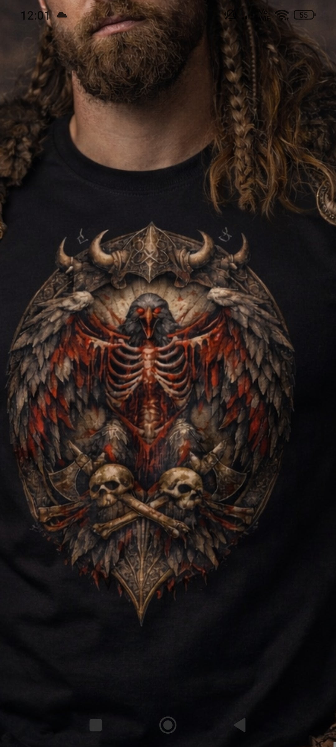 T-shirt Viking Aigle de Sang – Force des guerriers Inspiré d’un rituel légendaire. Porte la puissance viking. - Nordikfuri