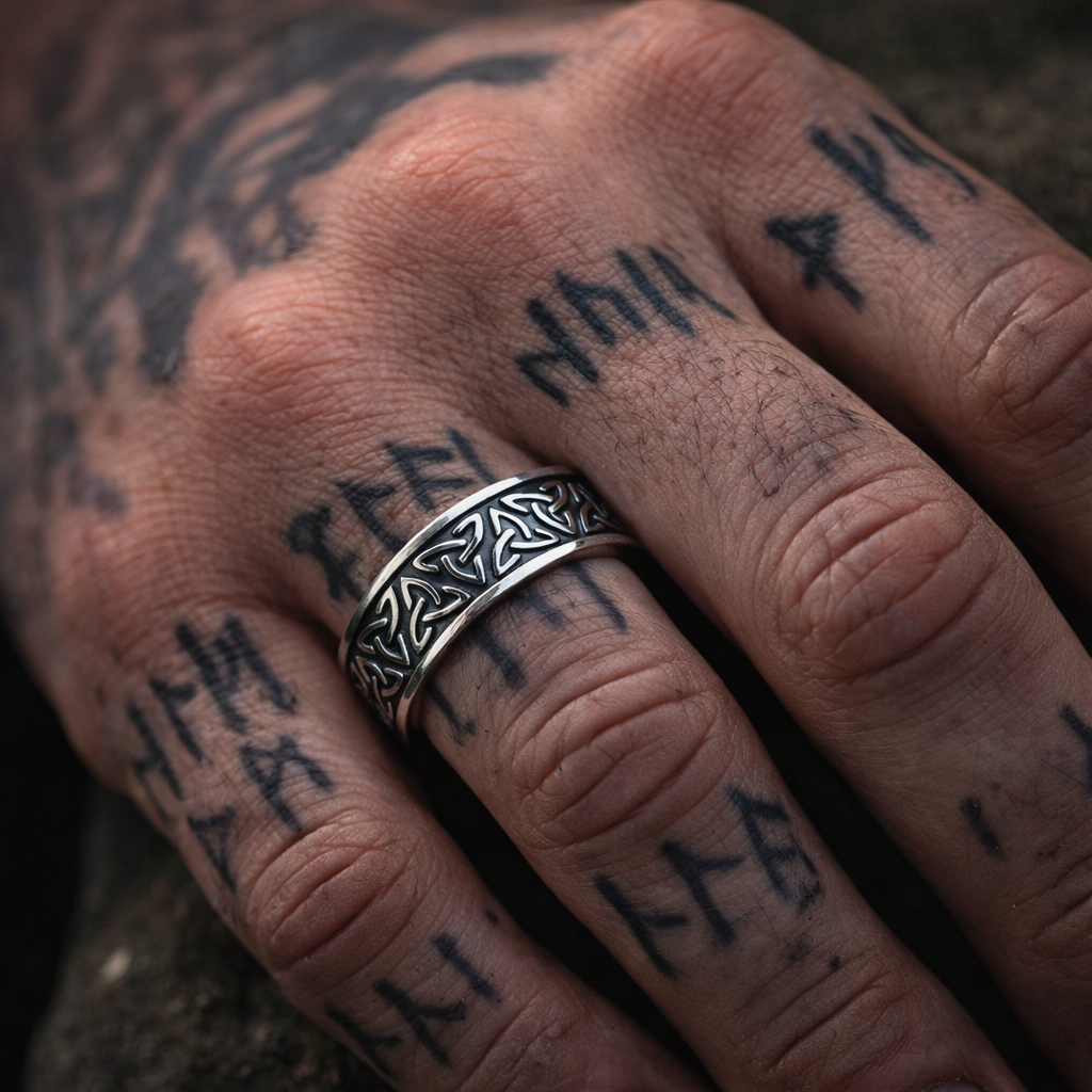 Bague Viking Triquetra – Symbole de Protection et d'Éternité