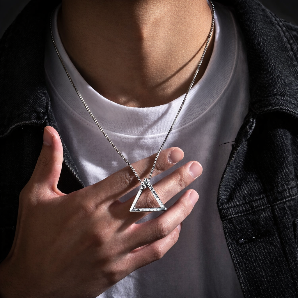 Pendentif Viking Valknut en Acier Nordique