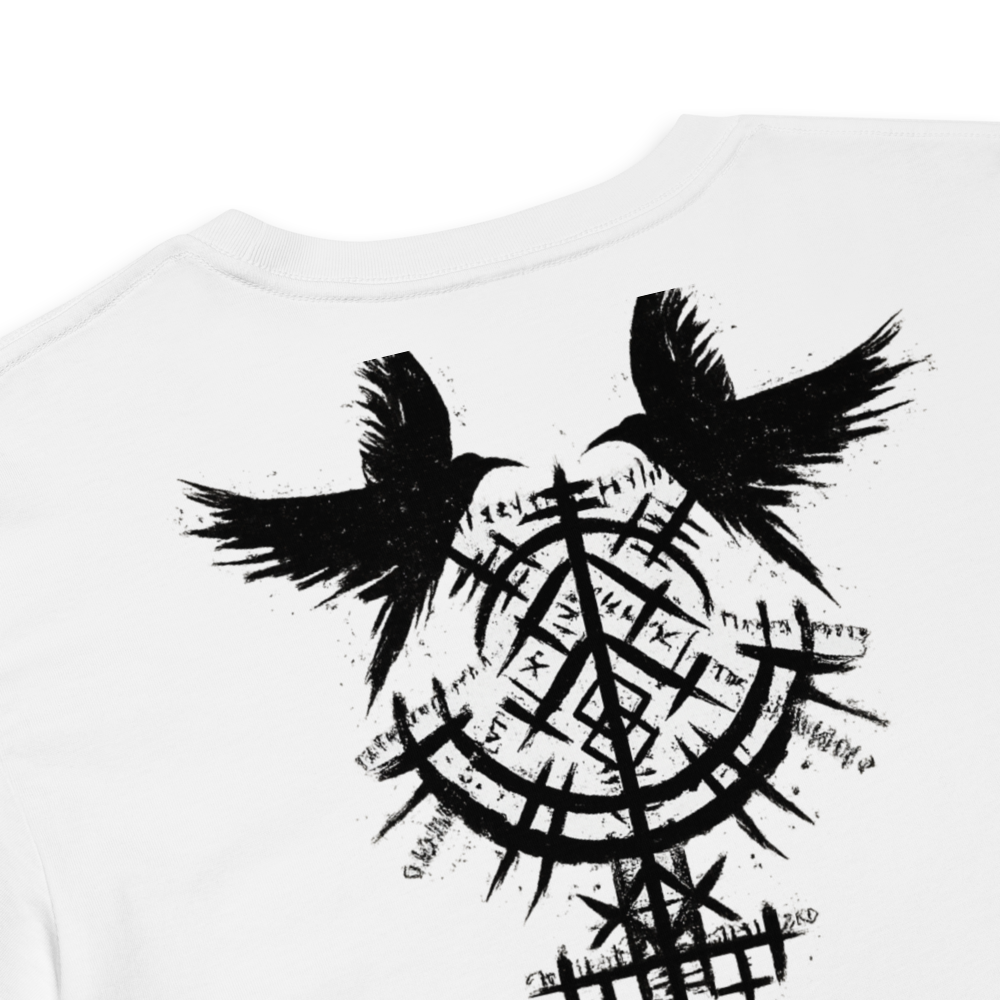 Nordic Raven Crop Top – Viking Back Print. - Nordikfuri