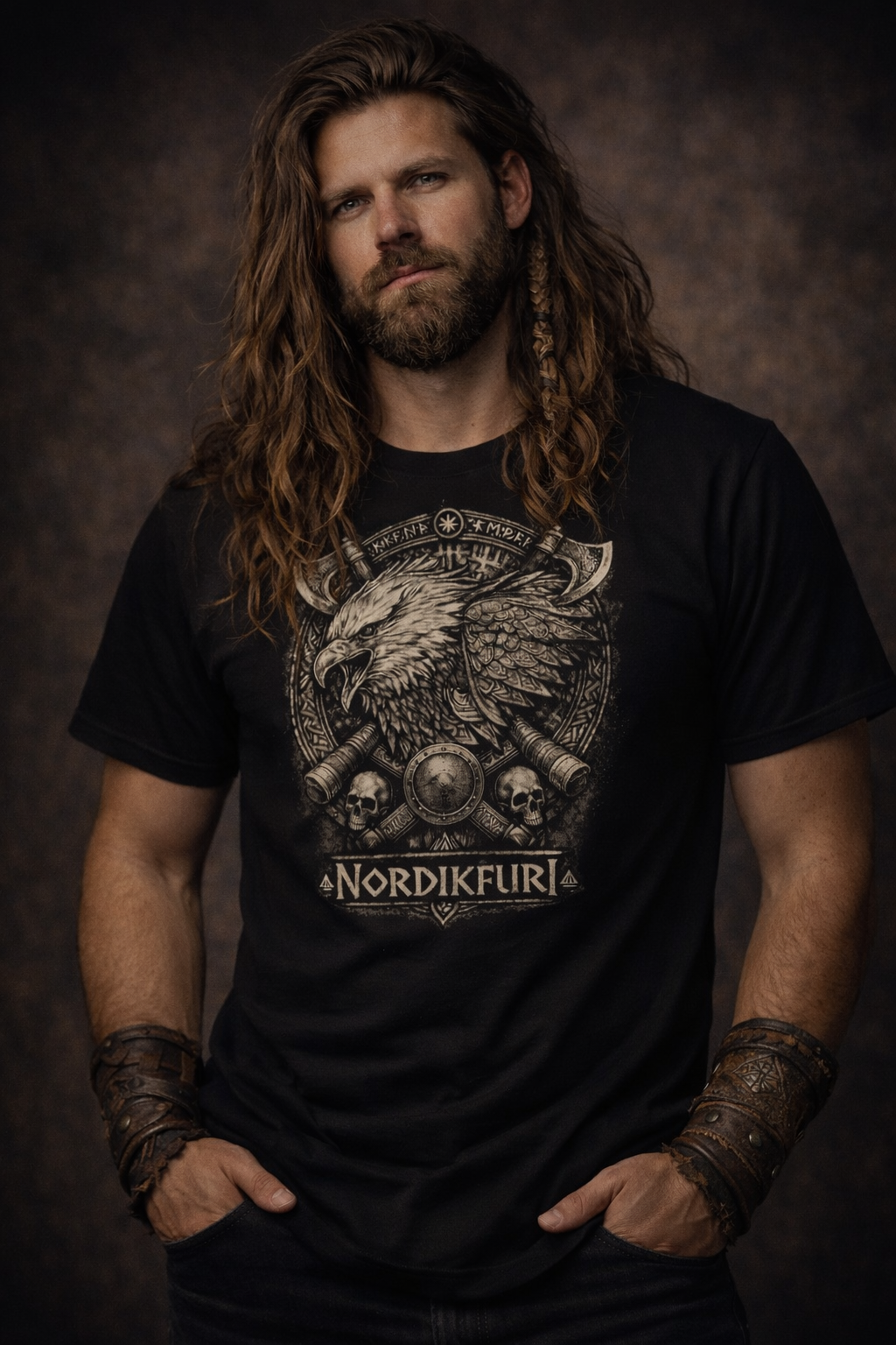 T-shirt Viking Nordikfuri – Puissance du Guerrier Nordique. - Nordikfuri