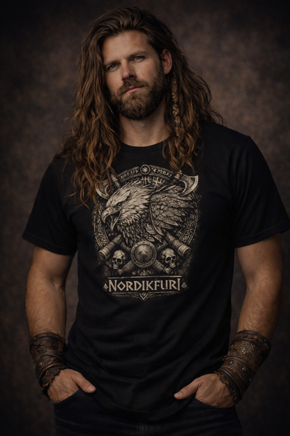 T-shirt Viking Nordikfuri – Puissance du Guerrier Nordique. - Nordikfuri