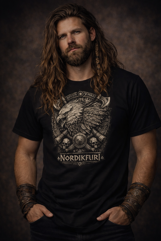 T-shirt Viking Nordikfuri – Puissance du Guerrier Nordique. - Nordikfuri