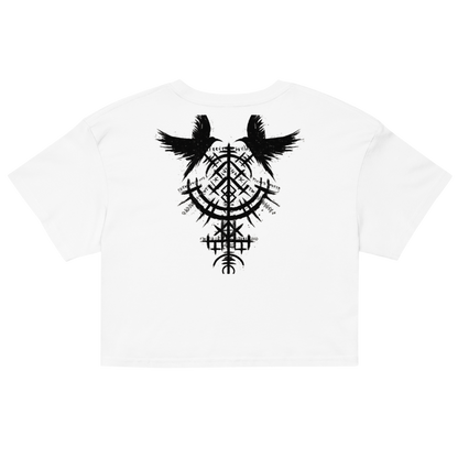 Nordic Raven Crop Top – Viking Back Print. - Nordikfuri